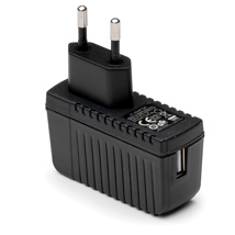 Adaptador de voltaje de 230 VAC a USB 5 VDC (conector europeo)