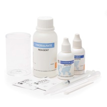 Test kit para medición de cloro total (como Cl?), en el intervalo de 10 a 200 mg/L, 100 pruebas
