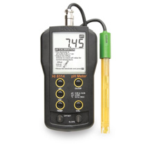 Medidor analóg de pH/mV/°C c/electrodo HI1217D, interv: pH 0.00